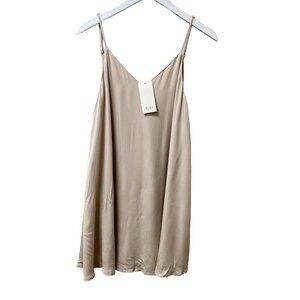 TOBI Slip Dress Size Small Beige Blush Cami Mini NWT Rayon